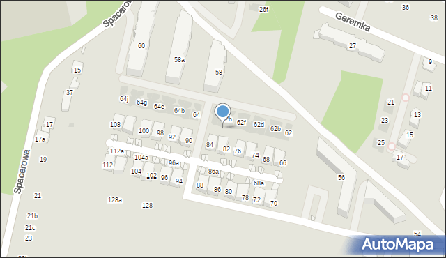 Kraków, Komuny Paryskiej, 82b, mapa Krakowa