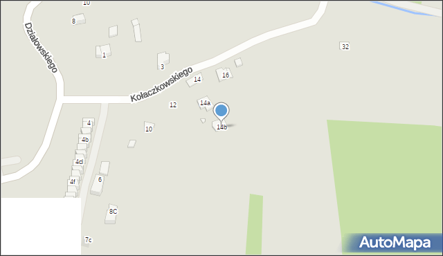 Kraków, Kołaczkowskiego Stefana, 14b, mapa Krakowa