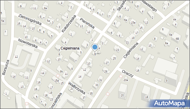 Kraków, Koszalińska, 6, mapa Krakowa