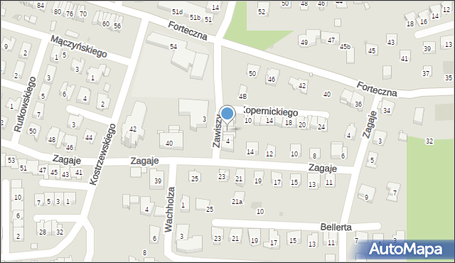 Kraków, Kopernickiego Izydora, 6, mapa Krakowa