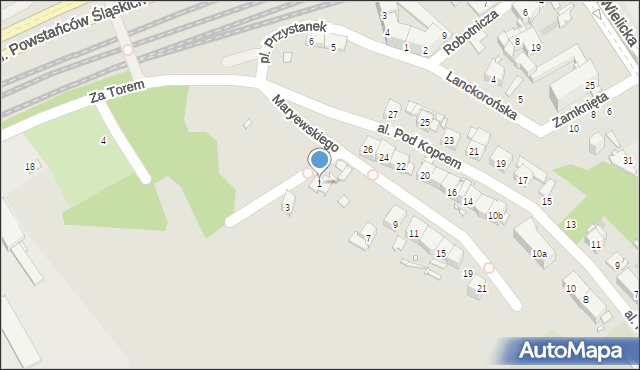 Kraków, Kopiec Krakusa, 1, mapa Krakowa