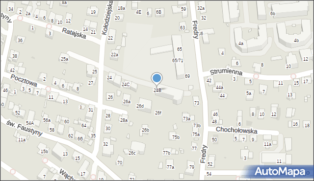Kraków, Kołodziejska, 24B, mapa Krakowa