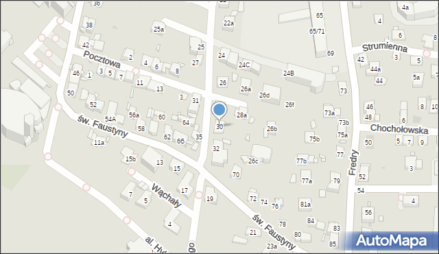 Kraków, Kołodziejska, 30, mapa Krakowa