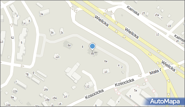Kraków, Kosocicka, 6b, mapa Krakowa