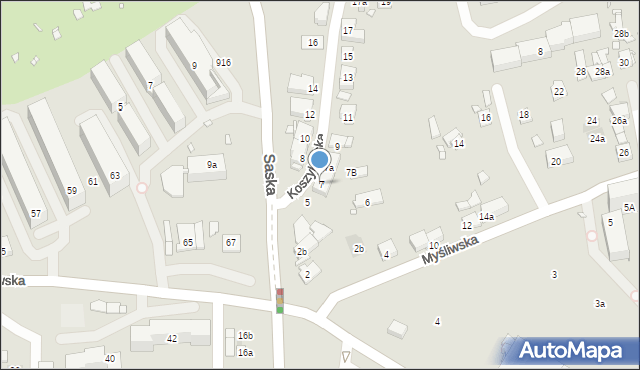 Kraków, Koszykarska, 7, mapa Krakowa