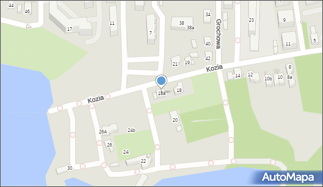 Kraków, Kozia, 18a, mapa Krakowa