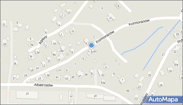 Kraków, Kormoranów, 3, mapa Krakowa