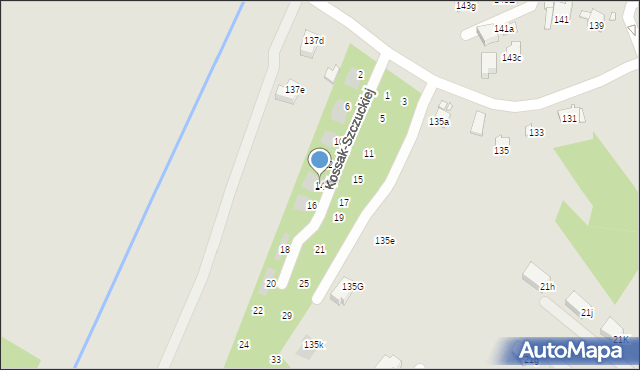 Kraków, Kossak-Szczuckiej Zofii, 14, mapa Krakowa