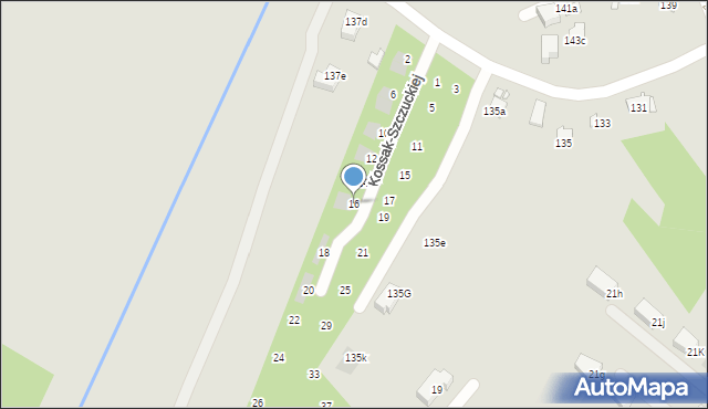 Kraków, Kossak-Szczuckiej Zofii, 16, mapa Krakowa