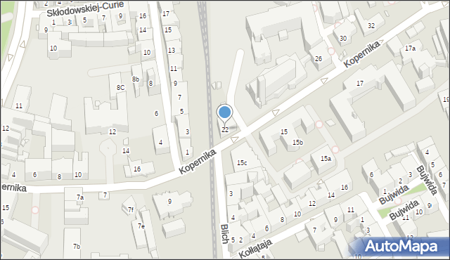 Kraków, Kopernika Mikołaja, 22, mapa Krakowa