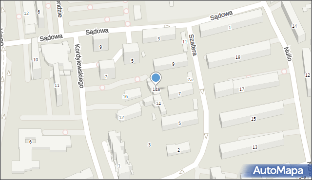 Kraków, Kordylewskiego Kazimierza, 14a, mapa Krakowa