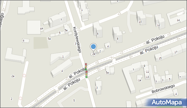 Kraków, Kordylewskiego Kazimierza, 2a, mapa Krakowa