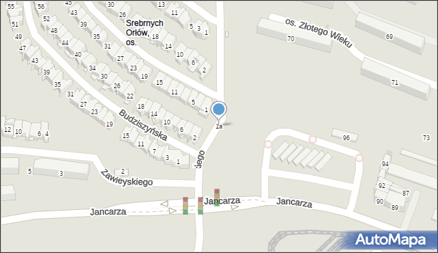 Kraków, Korony Polskiej, 1a, mapa Krakowa