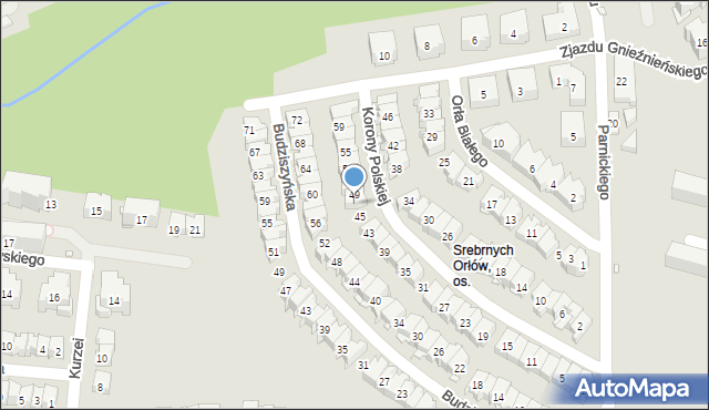 Kraków, Korony Polskiej, 47, mapa Krakowa