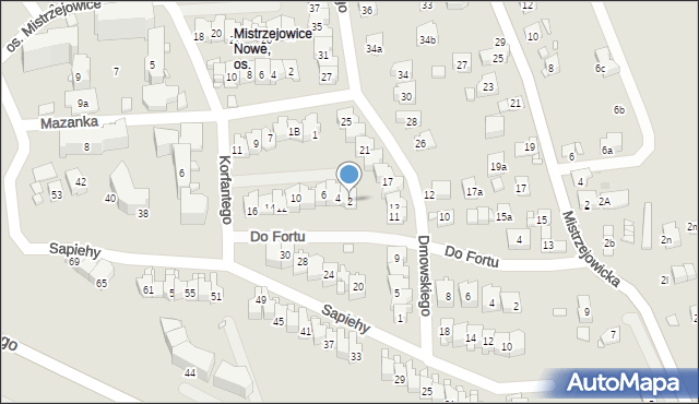 Kraków, Korfantego Wojciecha, 2, mapa Krakowa