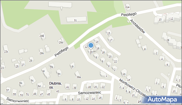 Kraków, Kownackiej Marii, 10, mapa Krakowa