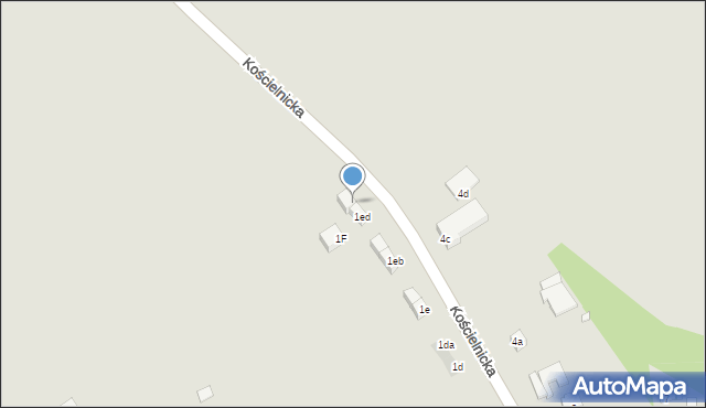 Kraków, Kościelnicka, 1ee, mapa Krakowa