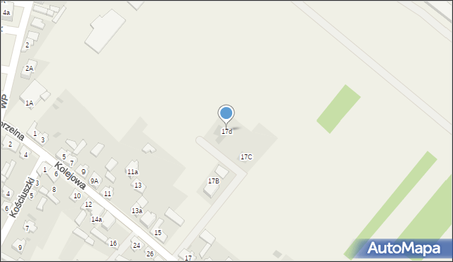 Kramsk, Kolejowa, 17d, mapa Kramsk