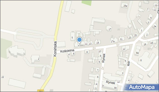 Kramsk, Kościelna, 7a, mapa Kramsk