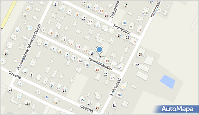 Kramsk, Kosmonautów, 17, mapa Kramsk