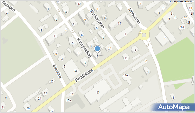 Krapkowice, Konopnickiej Marii, 2, mapa Krapkowice