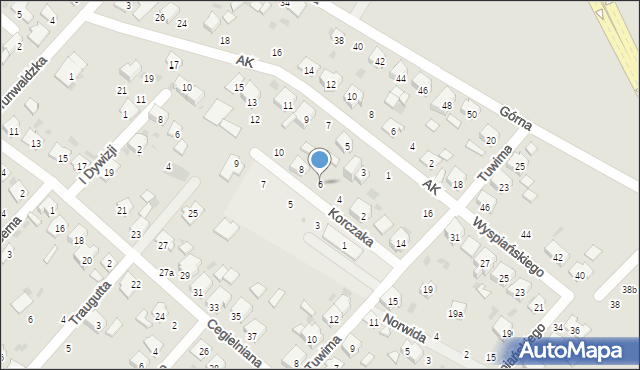 Krapkowice, Korczaka Janusza, 6, mapa Krapkowice