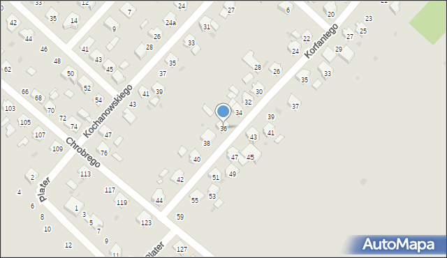 Krapkowice, Korfantego Wojciecha, 36, mapa Krapkowice