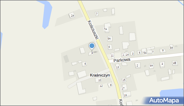 Kraśniczyn, Kościuszki Tadeusza, gen., 4, mapa Kraśniczyn