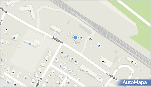 Kraśnik, Kolejowa, 53, mapa Kraśnik
