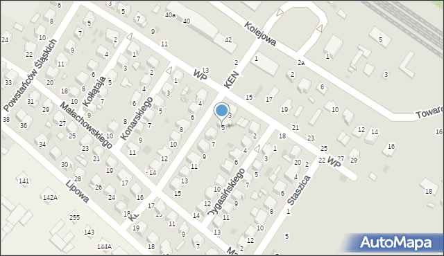 Kraśnik, Komisji Edukacji Narodowej, 5, mapa Kraśnik