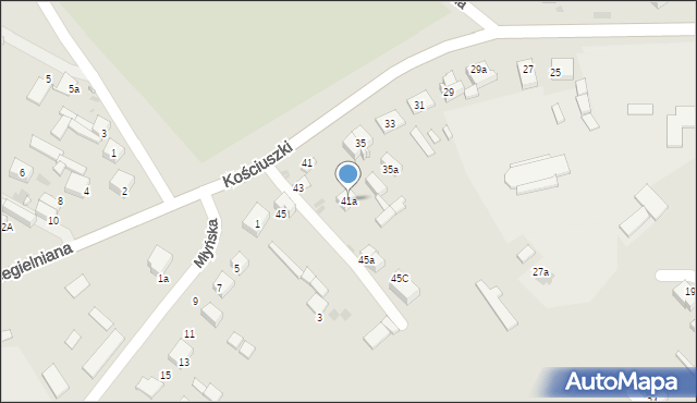 Kraśnik, Kościuszki Tadeusza, gen., 41a, mapa Kraśnik