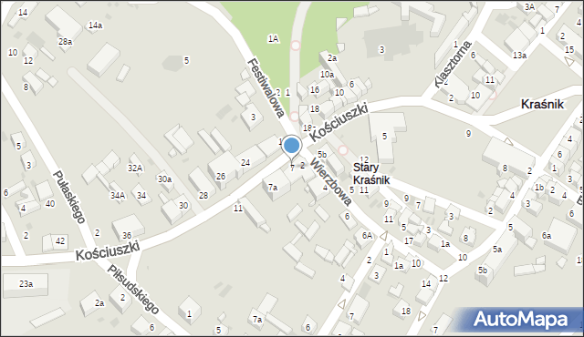 Kraśnik, Kościuszki Tadeusza, gen., 7, mapa Kraśnik