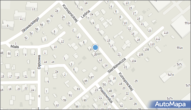 Kraśnik, Konopnickiej Marii, 10, mapa Kraśnik