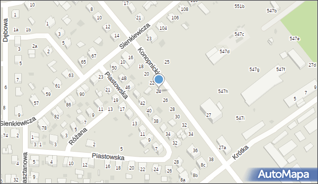 Kraśnik, Konopnickiej Marii, 24, mapa Kraśnik