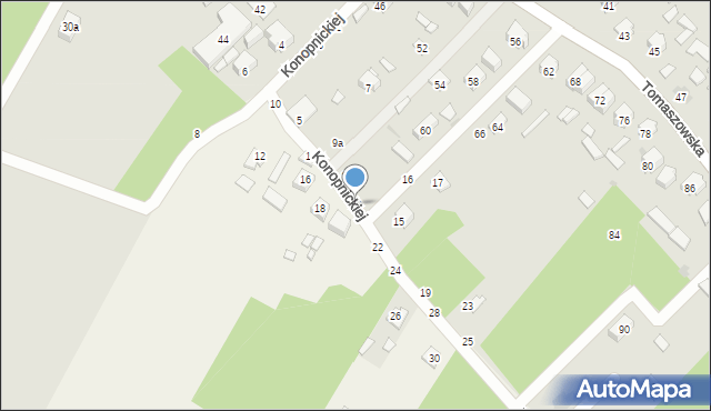 Krasnobród, Konopnickiej Marii, 13, mapa Krasnobród