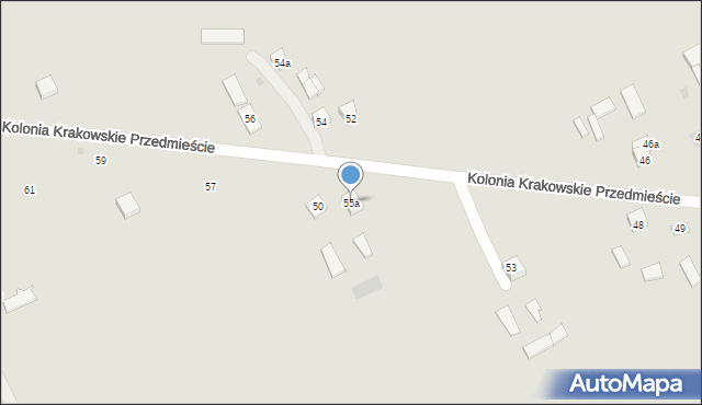 Krasnystaw, Kolonia Krakowskie Przedmieście, 55a, mapa Krasnystaw