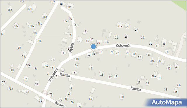 Krasnystaw, Kołowrót, 14, mapa Krasnystaw