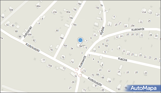 Krasnystaw, Kołowrót, 5A, mapa Krasnystaw