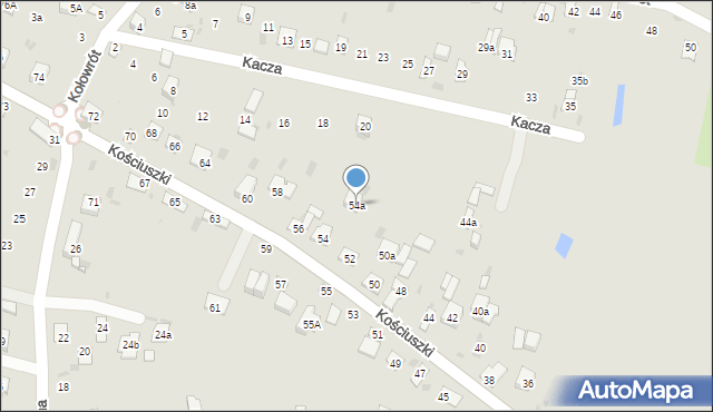 Krasnystaw, Kościuszki Tadeusza, gen., 54a, mapa Krasnystaw