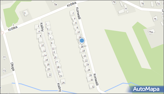 Krępa, Konwalii, 16, mapa Krępa