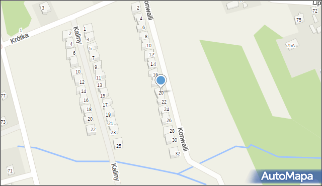 Krępa, Konwalii, 20, mapa Krępa