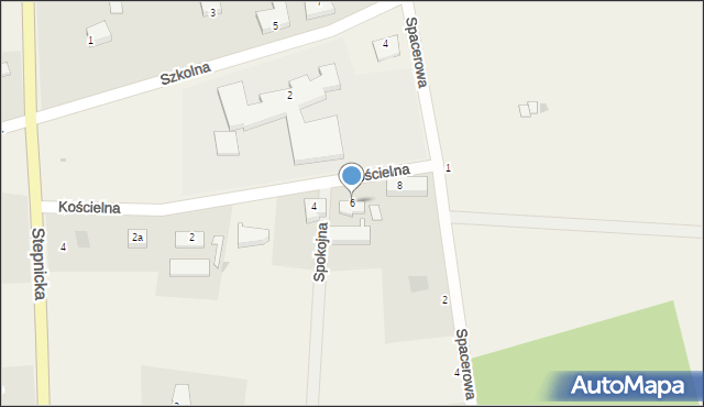 Krępsko, Kościelna, 6, mapa Krępsko