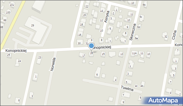 Krobia, Konopnickiej Marii, 16, mapa Krobia