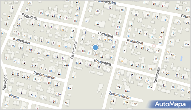 Krobia, Kopernika Mikołaja, 12, mapa Krobia