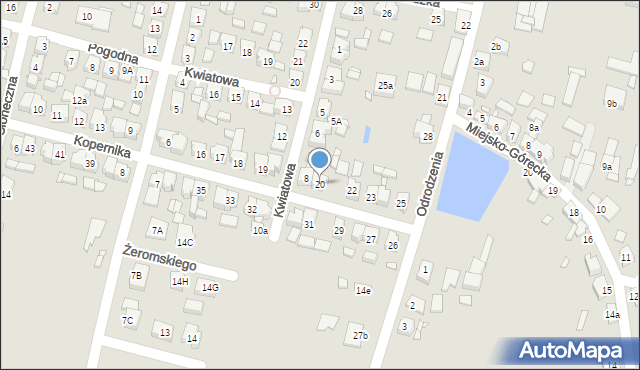 Krobia, Kopernika Mikołaja, 20, mapa Krobia