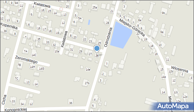 Krobia, Kopernika Mikołaja, 26, mapa Krobia