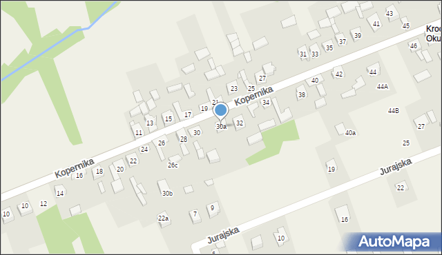 Kroczyce, Kopernika Mikołaja, 30a, mapa Kroczyce