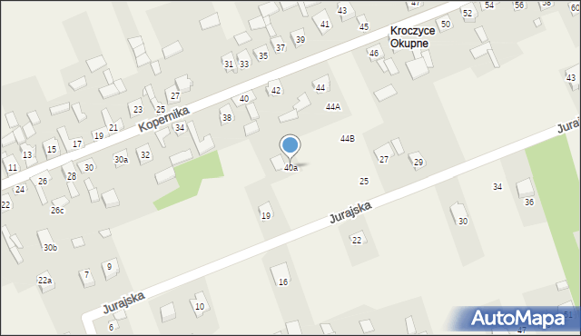 Kroczyce, Kopernika Mikołaja, 40a, mapa Kroczyce