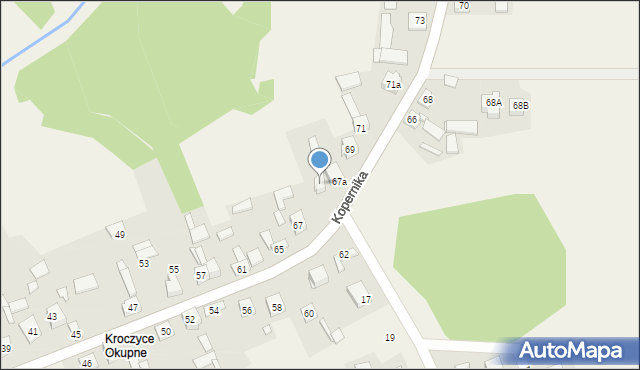 Kroczyce, Kopernika Mikołaja, 67b, mapa Kroczyce