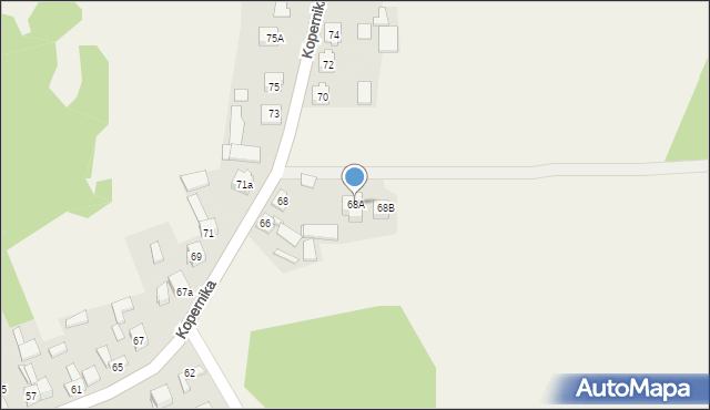 Kroczyce, Kopernika Mikołaja, 68A, mapa Kroczyce
